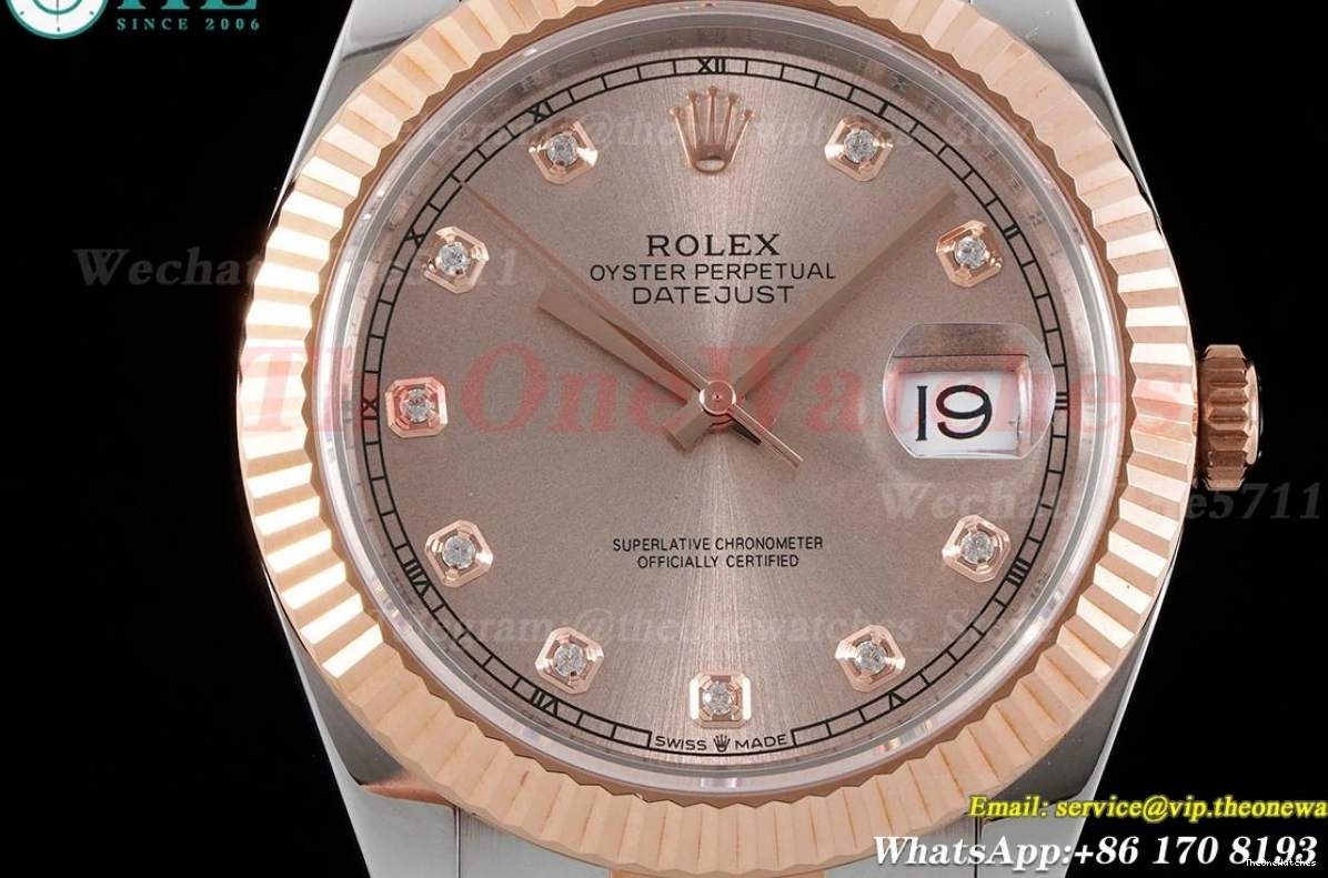 Datejust VR3235 Dia 904L SS RG 41mm 126331 King Rose Oyster 0519